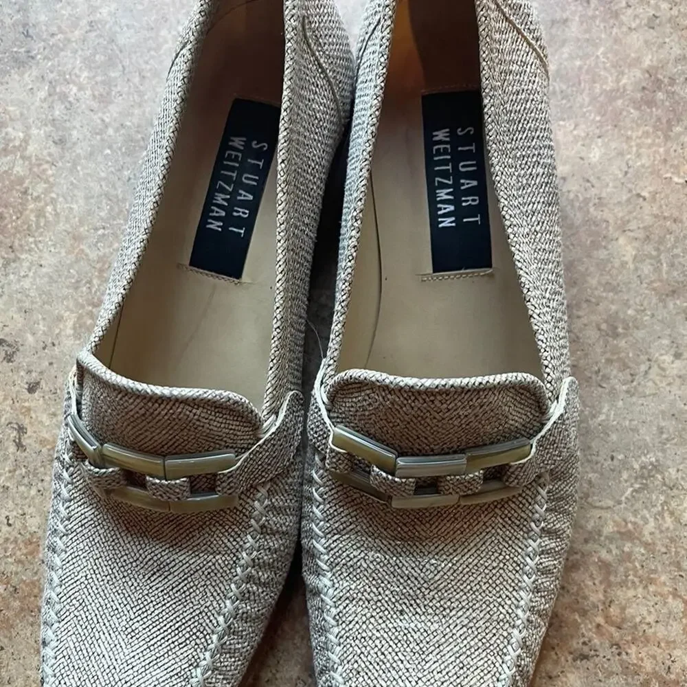 Stuart Weitzman heeled loafers shoes sz 7-1/2